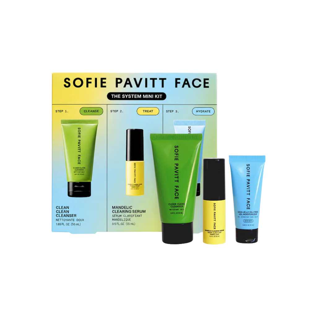 Sofie Pavitt Face - 3 Step Acne-Safe Clear Skin System with Mandelic Acid