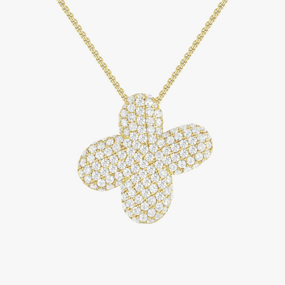 Bubble Initial Diamond Necklace