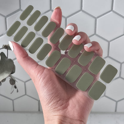 Olive Semi Cured Gel Nail Sticker Kit