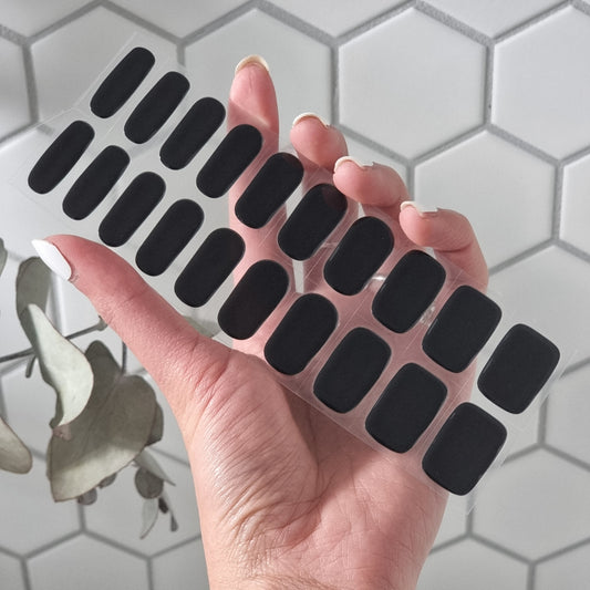 Noir Semi Cured Gel Nail Sticker Kit