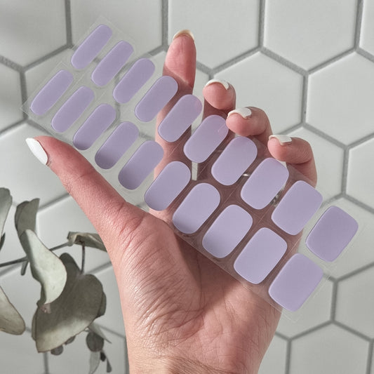 Lavender Semi Cured Gel Nail Sticker Kit