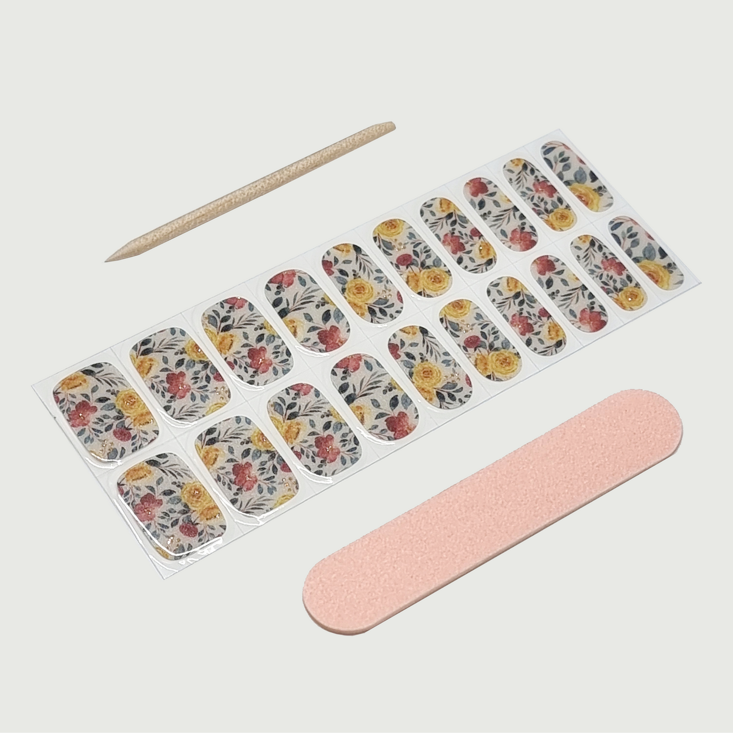 Dahlia Semi Cured Gel Nail Sticker Kit