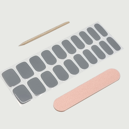 Grey Semi Cured Gel Nail Sticker Kit