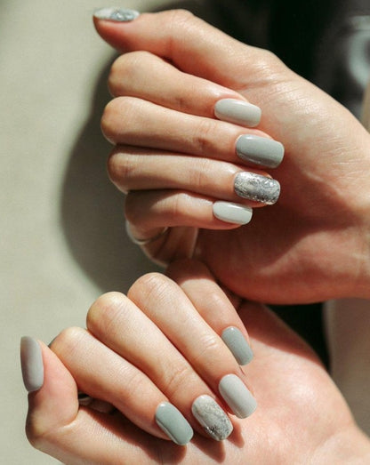 Andante Grey Semi Cured Gel Nail Sticker Kit