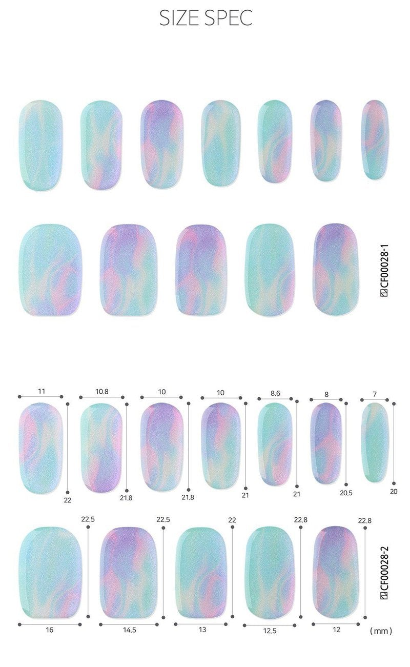 Beach Muse Semi Cured Gel Nail Sticker Kit