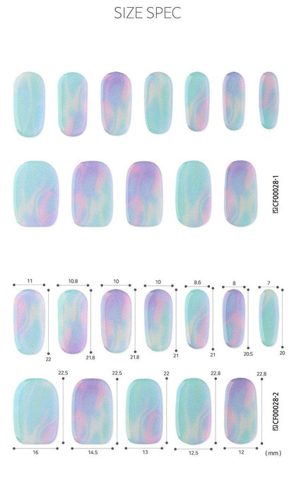 Beach Muse Semi Cured Gel Nail Sticker Kit