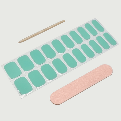 Mint Semi Cured Gel Nail Sticker Kit