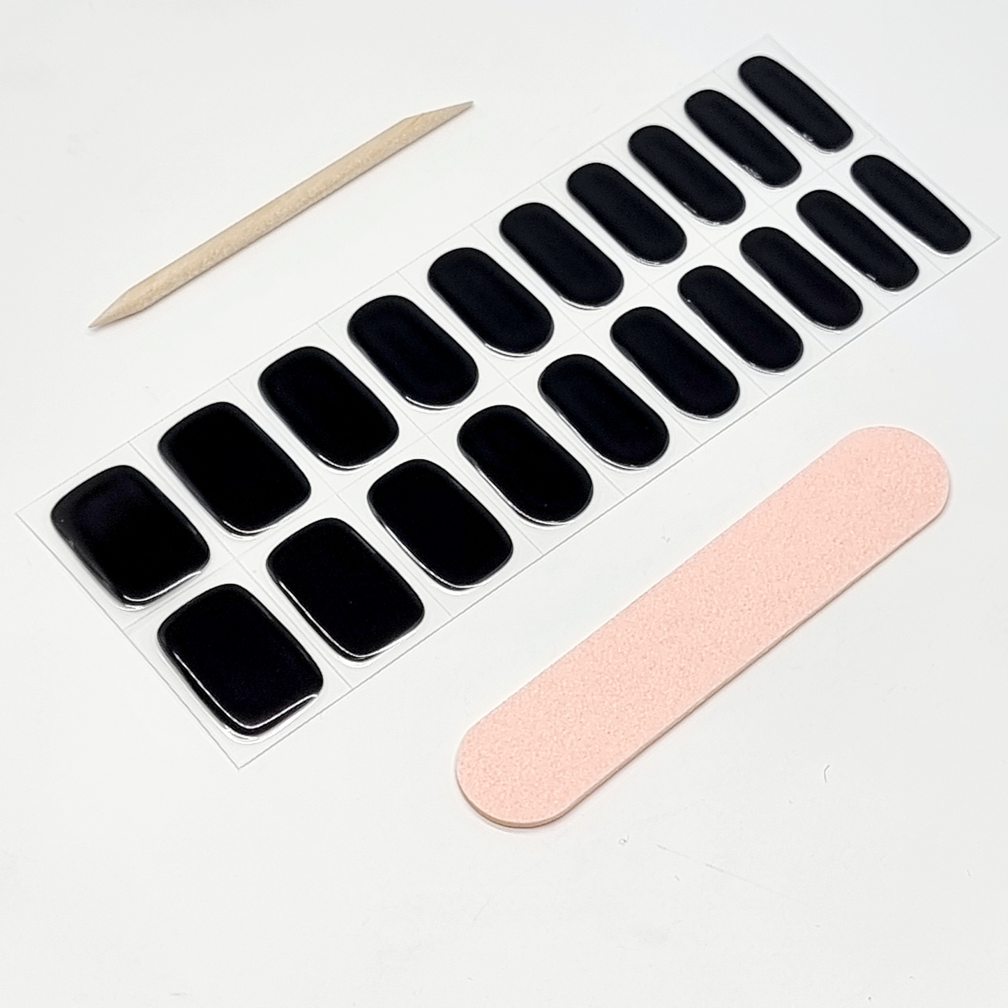 Noir Semi Cured Gel Nail Sticker Kit