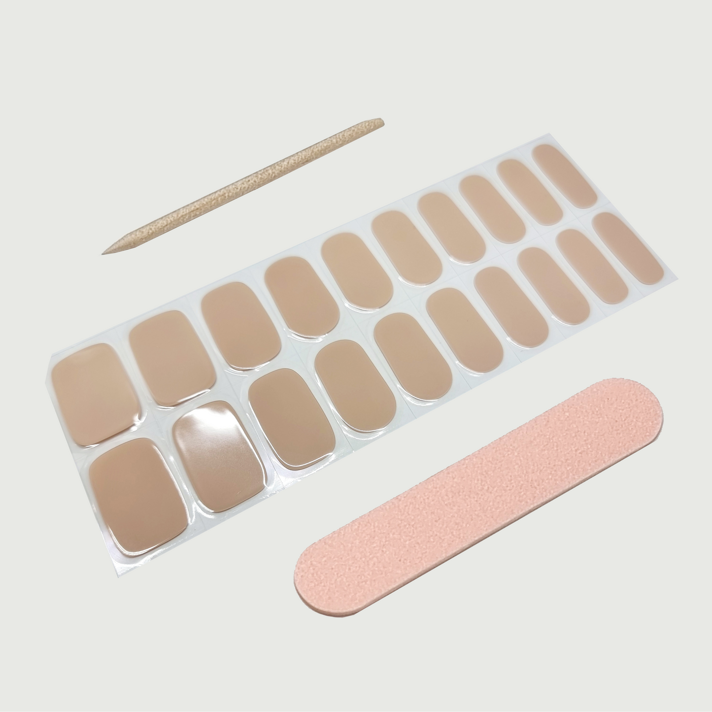 Nude Semi Cured Gel Nail Sticker Kit