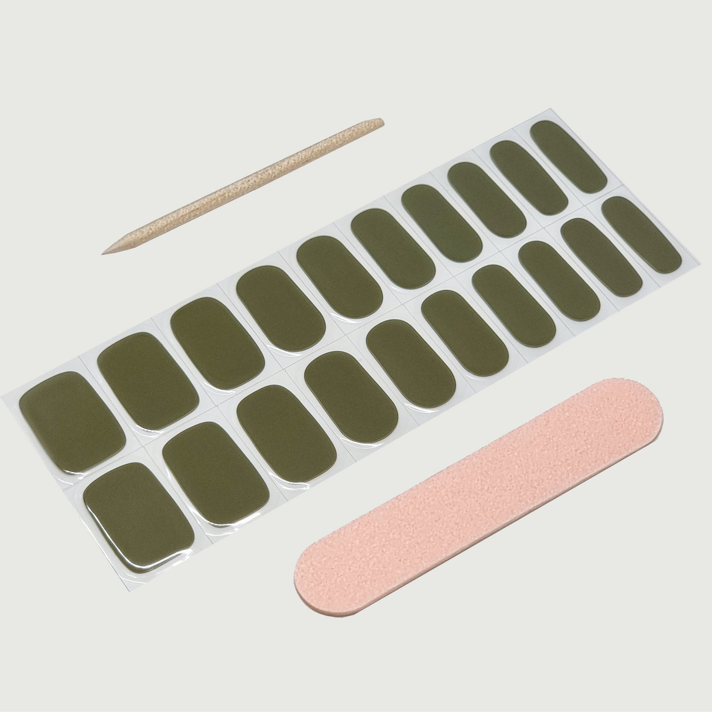 Olive Semi Cured Gel Nail Sticker Kit