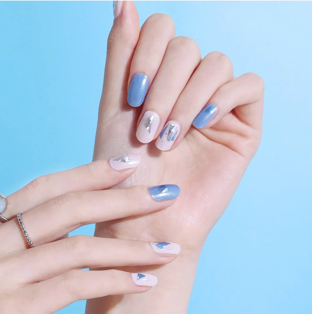 Shining Peace Blue Gel Nail Wrap