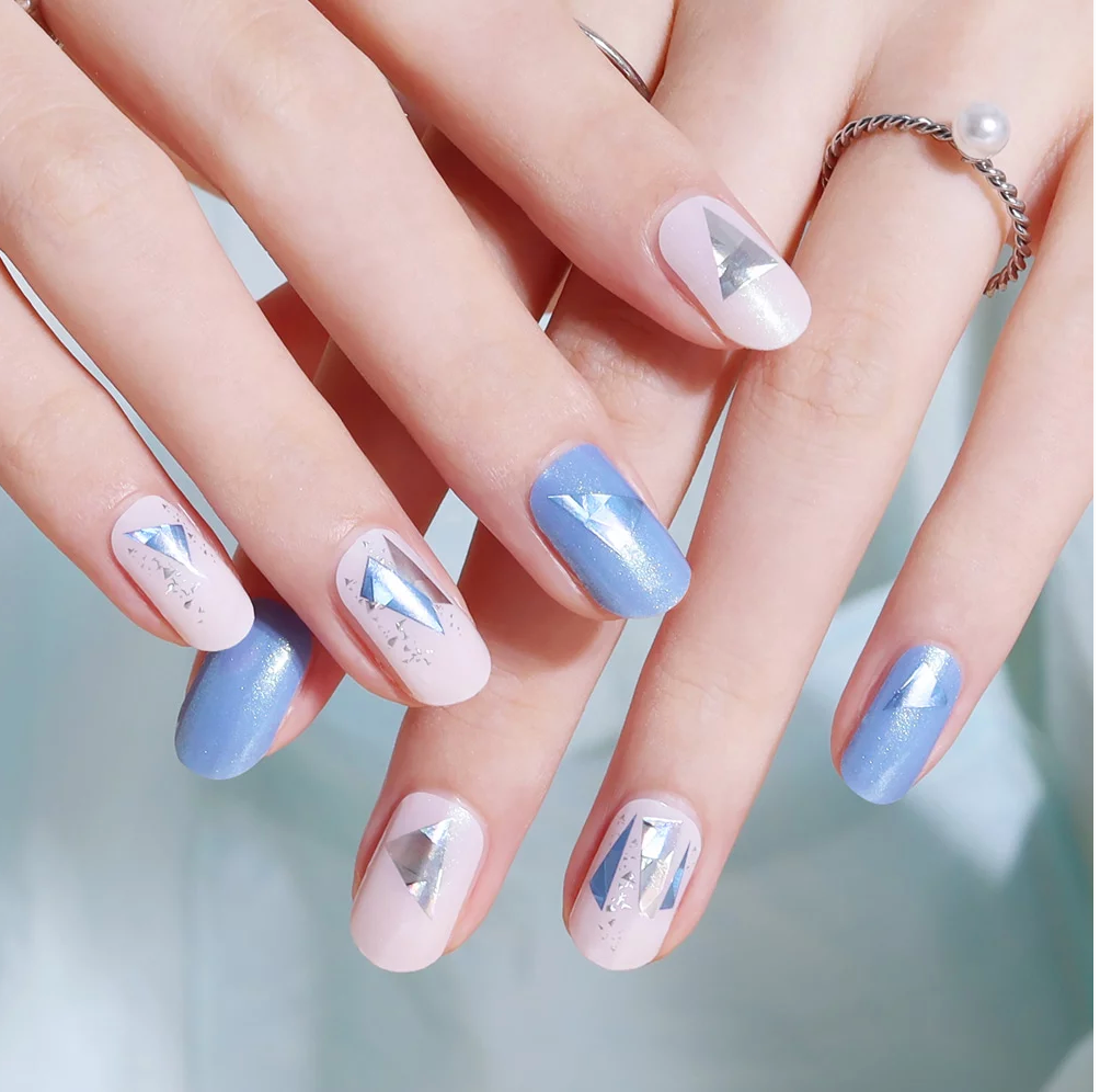 Shining Peace Blue Gel Nail Wrap