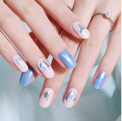 Shining Peace Blue Gel Nail Wrap