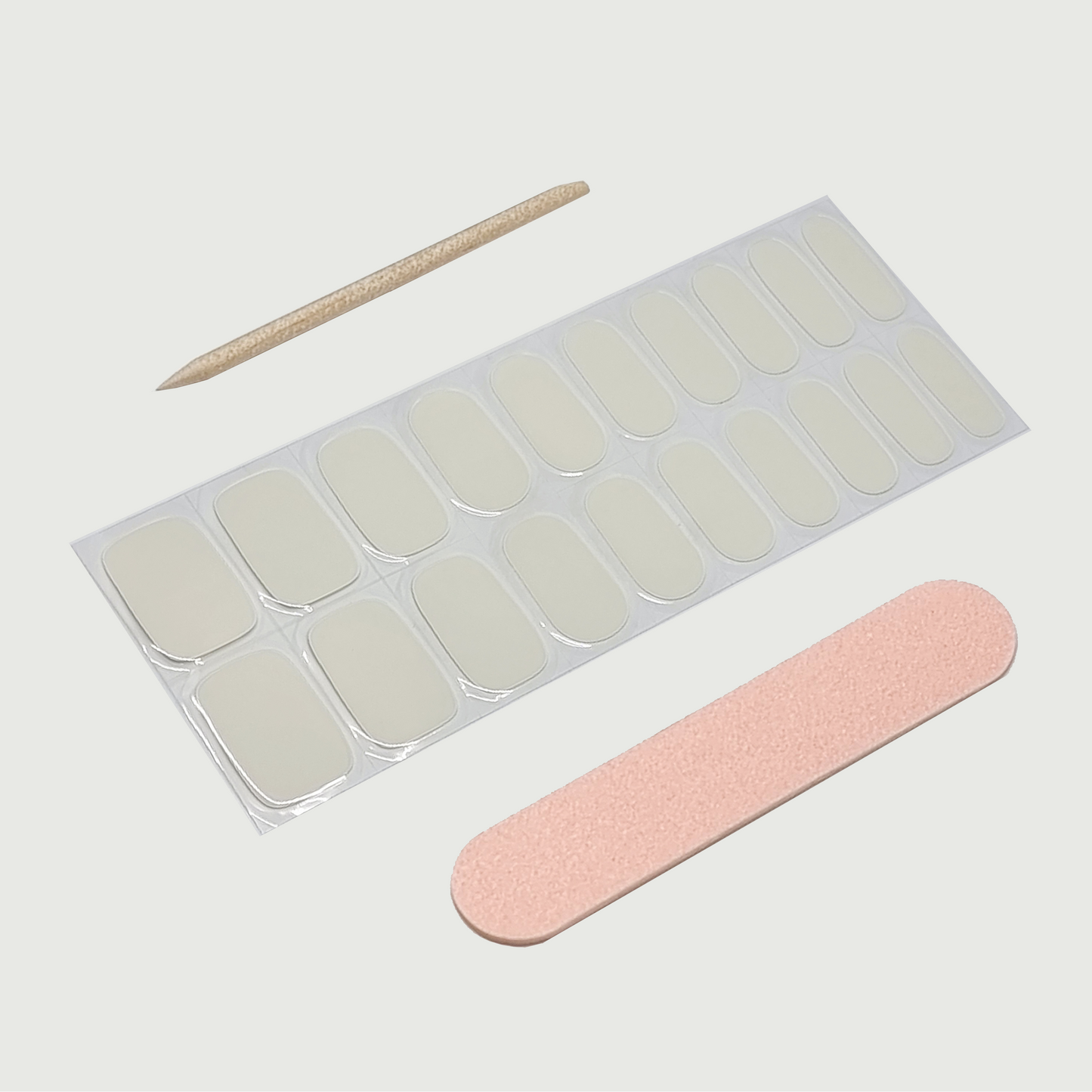 Latte Semi Cured Gel Nail Sticker Kit